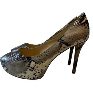 Jessica Simpson Women's 10 Snake Print Funky Shoe 4 inch Platform Heel Western